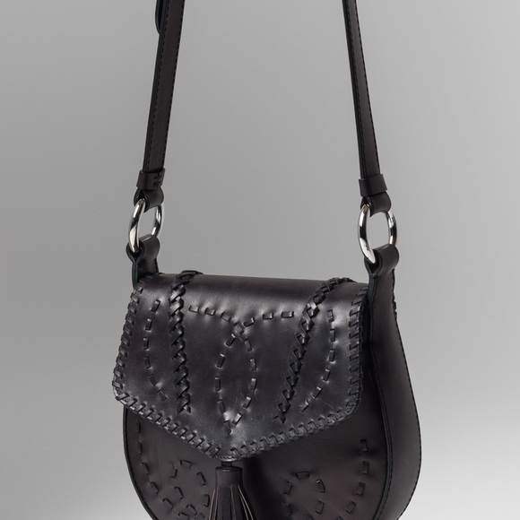 Alberta Ferretti Handbags - Alberta Ferretti Leather Saddle Bag in Dark Brown